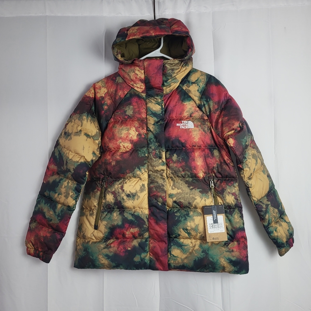 NWT The North Face Women's Printed Hydrenalite Down Midi Puffer L/G